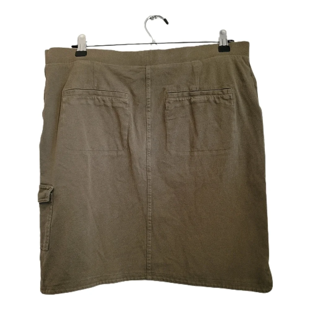 J Jill Skirt Womens S Small Olive Pull On Mini Pockets - Picture 4 of 4